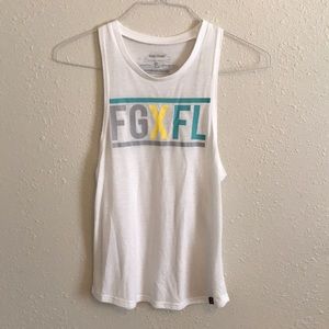 Flagnorfail white muscle tank
